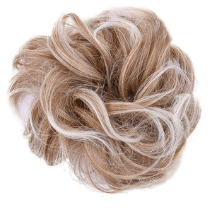 Hair Accessories 1 Pack Synthetic Donut Bun Messy Bun Hair Slices Curly Wavy Headbands Women Bun Wig Synthetic Wig Hair Extensions Hair Pieces For Women(27T613)