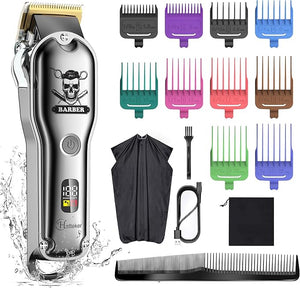Hatteker Hair Cutting Kit Pro Hair Clippers for Men Professional Barber Clippers IPX7 Waterproof Cordless Beard / Hair Trimmer