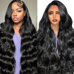 Glueless Wigs Human Hair Pre Plucked Pre Cut 13x6 Human Hair Wigs For Black Women 200 Density Body Wave Lace Front Wigs Hd Lace Front Wigs 32 Inch