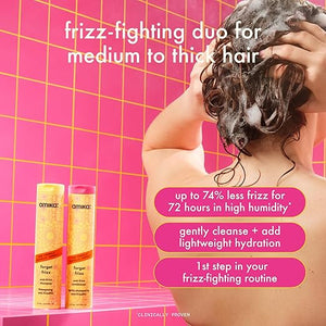 amika forget frizz anti-frizz shampoo | smoothing humidity protection up to 72 hour frizz control + lightweight hydration for medium to thick coarse hair types 2a-4c