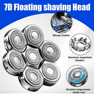 7 Head Shaver Replacement Head Shavers for Bald Men for Most Brand Men Foil Shaver Razor Universal Shaver Head3pack