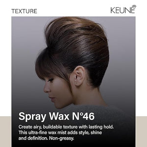 Keune Style Spray Wax for Hair Texture and Hold Buildable Texture &amp Natural Shine 6.1 Fl Oz