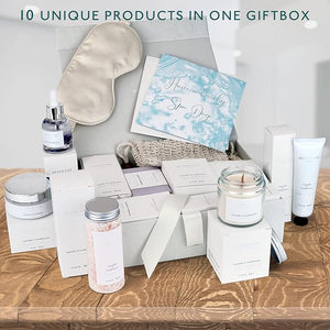 Jasmyn &amp Greene Luxury Spa Gift Basket for Women - 10 Relaxing Spa Birthday Gifts for Women with Lavender. Bridal Shower Gifts for Woman with Self Care Kit. Get Well Soon Package for Mother Sister