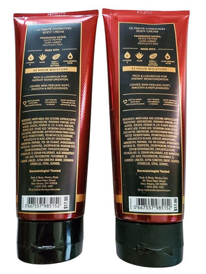 Bath &amp Body Works Men's Bourbon Ultimate Hydration Body Cream 8 Ounces Pack of 2