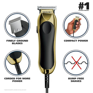 Wahl T-Pro Corded Compact Men's Beard Trimmer with Diamond Finished T Blade for Bump Free Precision Outlining Detailing and Trimming - Model 9307-300