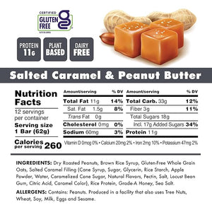 Bonk Breaker Plant Based Protein Bars Gluten Free Dairy Free 11g Protein Salted Caramel &amp Peanut Butter 12 Pack