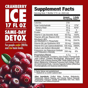 Rescue Detox ICE - Cranberry Flavor - 17oz | Works in 90 Minutes Up to 5 Hours