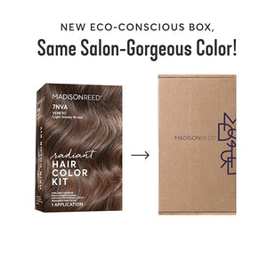 Madison Reed Radiant Hair Color Kit | 7NA Light Ash Brown with Cool Smoky Undertones (Arezzo Brown) for 100% Gray Hair Coverage | Dimensional Permanent Hair Dye | PPD-Free &amp Ammonia-Free | 2 Pack