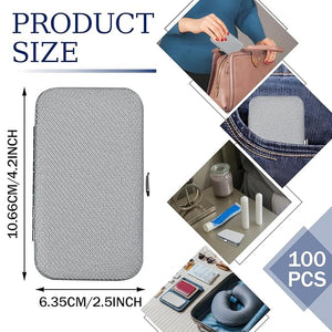 50 Set Travel Manicure Kit Stainless Steel Portable Travel Case Nail ClippersPedicure Professional Nail Care Tools for Grooming Gifts Family (Silver)