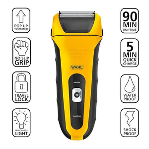 Wahl Lifeproof Lithium Ion Foil Shaver ? Waterproof Rechargeable Electric Razor with Precision Trimmer for Men¡¯s Beard Shaving Trimming &amp Grooming with Quick Charge ? Model 7061-100