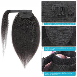 Hair Accessories Shaggy Ponytail Brazilian Real Hair Wrapping Ponytail Hair Extensions Hair Slices 8-24 Inch Barrette Wigs for Women Hair Pieces For Women(8inch(20cm))