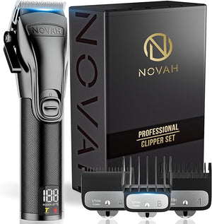Novah Professional Hair Clippers for Men Professional Barber Clippers Electric Mens Cordless Hair Clipper for Barbers Haircut Kit Fade Maquina de Cortar Cabello