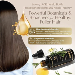 OLEUMA¢â TrichoGenesis Complex ? Pharmacist-Formulated Bioactive Scalp &amp Follicle Pre-Wash Oil with Pumpkin Seed Rosemary Bhringraj Black Cumin Jojoba Saw Palmetto Peppermint &amp Vitamin E