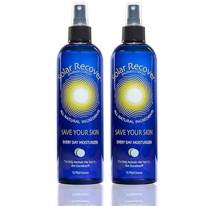 Solar Recover After Sun Moisturizing Spray 2 Pack (12 Ounce Each) - Hydrating Facial &amp Body Mist - 2460 Sprays of Sunburn Relief With Vitamin E &amp Calendula - Lotion Delivered in Water For Heal