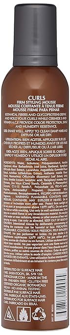 Surface Hair Curls Firm Styling Mousse Define And Hold While Adding Shine Protecting Color and Resisting Humidity