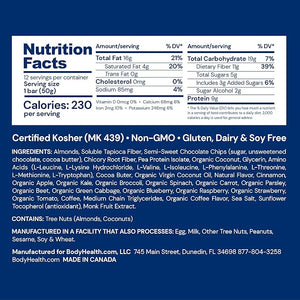 BodyHealth PerfectAmino Bar ? Protein Energy Snack with 10g Protein Plant-Based MCTs Superfood Blend Non-GMO Gluten Dairy &amp Soy Free (Mocha 12 Pack)