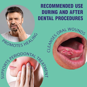 Perio Rinse with Hypochlorous Acid Alcohol-Free Mouth Cleanser Supports Healing &amp Fights Germs for Oral Care Patients 8fl oz (236mL) Clear Rinse