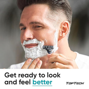 Razor 3 for Men - Replaceable Cartridges for Manual Shaving Razor - 3-Blade Technology Refills - Fits Gillette Mach3 - Soft Shave Sharp Blades - Cost-effective Refill (20 refills)