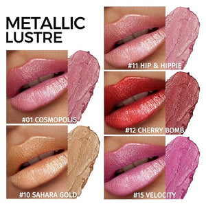 Anglicolor 5pcs Glitter Lipstick High Impact Lipcolor,Lipstick Moisturizing Creamy Formula,Metallic Lipstick For Women For Vegan &amp; Cruelty-Free,Full-Coverage Lip Color (#B, 20g)