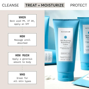 Naturium Skin-Renewing Retinol Body Lotion Advanced Firming Anti-Aging Skin Care with Encapsulated Retinol &amp Shea Butter 8 oz