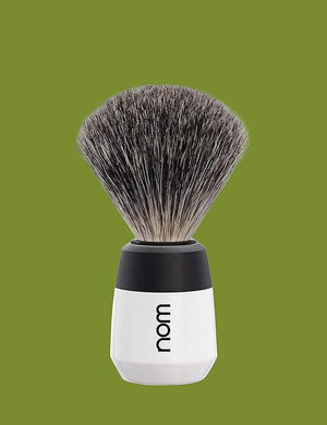 Nom Max Pure Badger Shaving Brush White