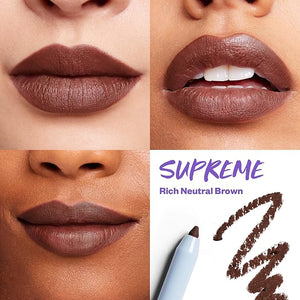 Kosas Hotliner Retractable Lip Liner Pencil with Built-In Brush &amp; Sharpener - Easy Contouring, Hydrating, Long-Lasting - Pigmented Creamy Texture for Plumping Lips- Hyaluronic Acid &amp; Konjac -