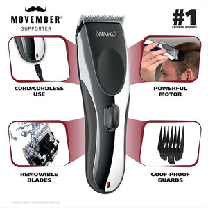 Wahl Clipper Rechargeable Cord/Cordless Haircutting &amp Trimming Kit for Heads Longer Beards &amp All Body Grooming - Model 79434