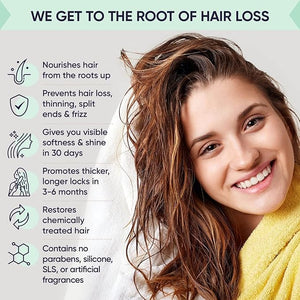 Moerie Hair Growth &amp Repair Mask - Restorative Vegan-Friendly Treatment for Longer Thicker Fuller Hair - 100ml 2 pack