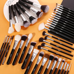 BEILI Makeup Brushes 42pcs Makeup Brush Set Premium Goat Synthetic Hair Kabuki Foundation Blending Brush Face Powder Blush Concealers Eye Shadows Make Up Brushes Kit with Case£¨Black£©