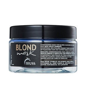 TRUSS Purple Hair Mask &amp Blonde Toner - Deep Conditioning Hair Treatment for Blonde Bleached or Gray Strands - Neutralizes Orange &amp Yellow Tones - Restores Strength Elasticity &amp Shine (6