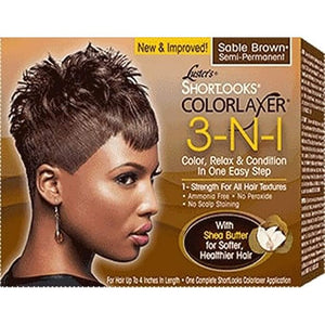 Luster's Shortlooks Color Relaxer 3-n-1 Brown, 1count
