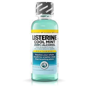 Listerine Antiseptic Zero Cavity Mouthwash Clean Mint 3.2 Ounce (Pack of 24)