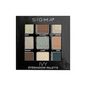 Sigma Beauty On-the-Go Eyeshadow Palette - Ivy - 9 Bold Eyeshadow Shades in Matte Shimmer and Metalic Finishes - Highly Pigmented Vegan Eye Makeup Palette - Clean Beauty Products