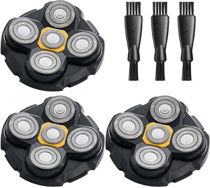 Microtouch Replacement Heads for Microtouch Titanium Head Shaver 3PCS MTTTBHS Head Shaver Blades 3 Cleaning Brush