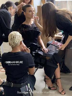 GERMANIKURE 5pc Manicure Set in Leather Case - FINOX Stainless steel tools handmade in Solingen Germany ? Professional Nail and Cuticle Care Travel Implements