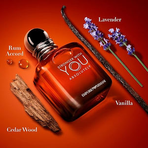 Armani beauty - Stronger With You Absolutely - Parfum - Cologne for Men - Spicy Ambery Gourmand Men¡¯s Fragrance ? Rum Accord, Cedarwood, Lavendar &amp; Vanilla Notes