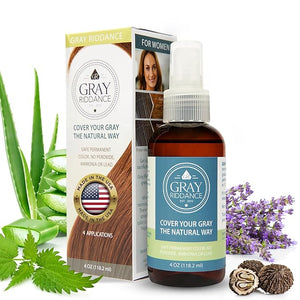 Natural Hair Dye Color Spray - Vegan, Cruelty-Free, Ammonia-Free, Non-Toxic, Permanent, Brown Hair Color - 100% Gray Coverage with Organic Ingredients, Safe for Pregnancy - 4 fl oz