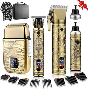 Hair Clippers for Man T-Blade Trimmer Nose Hair Trimmer Electric Shaver Set Professional Metal Body Barber Clippers Set for Haircut Men¡¯s Grooming Kit with LCD Display Ideal Gift for Him