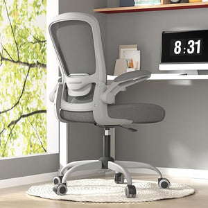 Mimoglad Office Chair Ergonomic Desk Chair with Adjustable Lumbar Support High Back Mesh Computer Chair with Flip-up Armrests-BIFMA Passed Task Chairs Executive Chair for Home Office