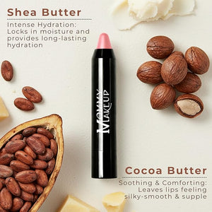 Mommy Makeup Triple Sticks Lipstick, Cream Blush &amp; Treatment All-In-One with Shea &amp; Cocoa Butter - Soft &amp; Creamy Moisturizing Lip Crayon For Lips &amp; Cheeks (Glinda)