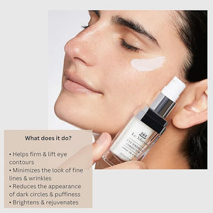 Le Mieux Eye Wrinkle Corrector Cream - Hyaluronic Acid Moisturizer for Eyes with 7 Potent Peptides &amp Amino Acids Under Eye Corrector Cream (0.5 oz / 15 ml)