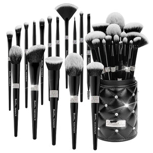 Bueart Design 16Pcs Makeup Brushes Set with Classic HolderPremium Ultra Soft Professional Make up Brushes for FoundationBlushPowderHighlighterContourEyeshadow