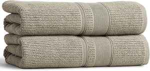 Preston Lane Douro Bath Towel Set ? 2 Pack Luxury Cotton Towels Ultra Soft &amp Absorbent Quick-Dry Spa-Quality Bathroom Towels Made in Portugal Eucalyptus