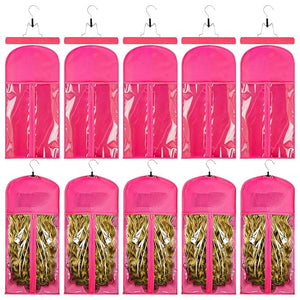 VARIPOWDER 10pcs Wig Storage Bags with Hanger Hair Extensions Storage for Multiple Wigs Dust-Proof Wigs Bag with Strong Holder Home Travel Closet Wigs &amp Accessories