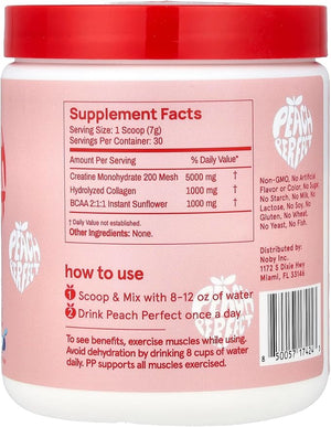 Peach Perfect Creatine Blend for Women ? Micronized Creatine Monohydrate with BCAA &amp Collagen for Glute Strength Support ? Unflavored ? 30 Servings