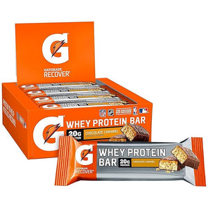 Gatorade Whey Protein Recover Bars Chocolate Caramel 2.8 ounce bars (12 Count)