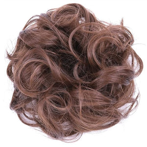 EARSHOT Hair Buns Hair Piece 1 Pack Synthetic Donut Bun Messy Bun Hair Slices Curly Wavy Headbands Women Bun Wig Synthetic Wig Hair Extensions Hair Accessories For Girls (Color : 8)
