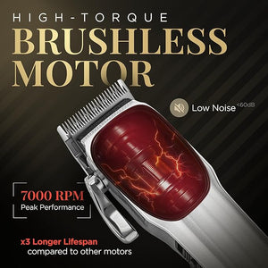 Fagaci Professional Hair Clippers for Men with Superior Precision, 5X Longer Sharpness Professional Barber Clippers Cordless with 2 Blades Fade &amp; Taper, Brushless Motor Mens Hair Clipper Cordless