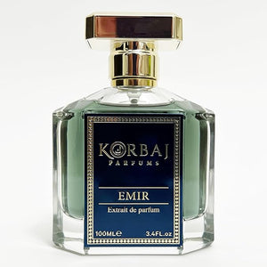 KORBAJ PARFUMS Emir - Arabian Perfume for Women, Eau de Parfum Men with with Sicilian Orange, Calabrian Bergamot - White Musk, Vanilla, Amber and Fruity Notes100ml