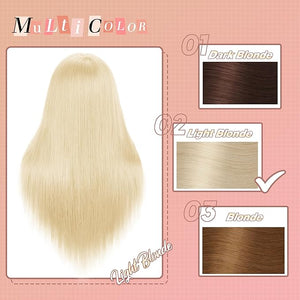 Mannequin Head with Hair 80% Real Human Hair 26-28'' Cosmetology Mannequin Head for Styling Practice on Braiding Manikin Head with Clamp Stand and Tools (Light Blond)